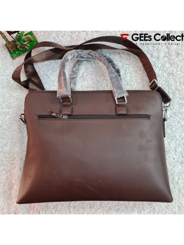 Gucci Brown Leather Laptop Bag