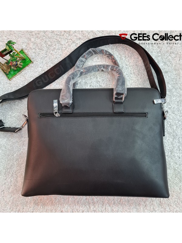 Gucci Black Leather Laptop Bag