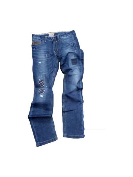 Relaxed Fit Design Jeans - Blue