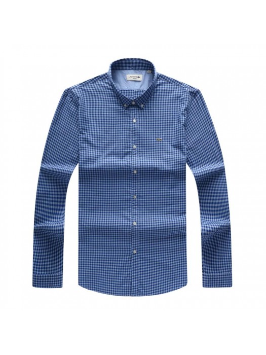 Blue Lacoste Long Sleeve Shirt
