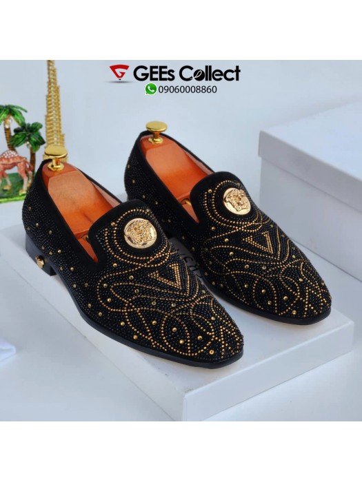 MEDUSA GOLD & BLACK DRESS SHOE 