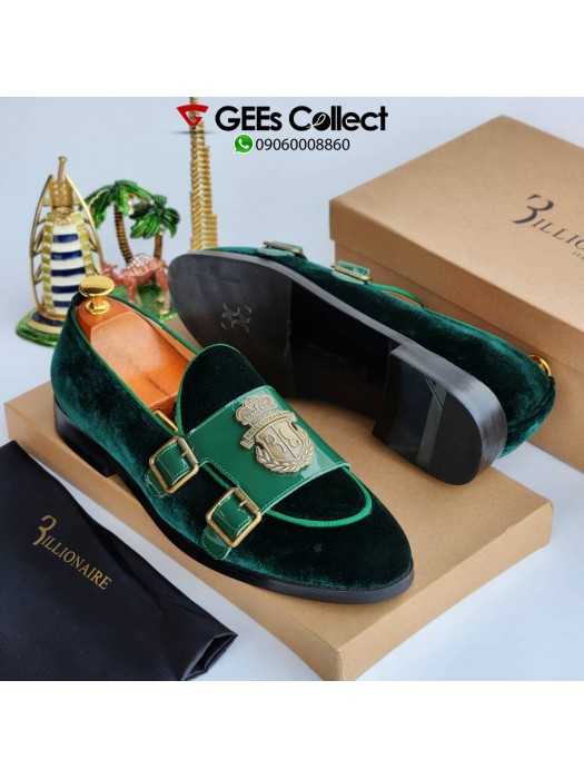 BILLY VELVET MONK STRAP - GREEN