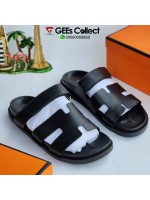 HERM STRAP & H SLIPPERS - BLK