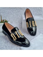 Men's Dior Glossy Quality Shoe - Black