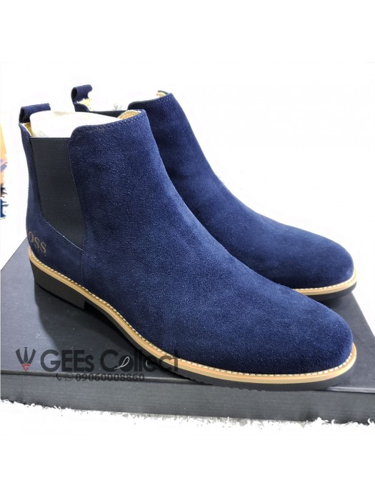 Blue Zara Suede Elastic Men's Boot