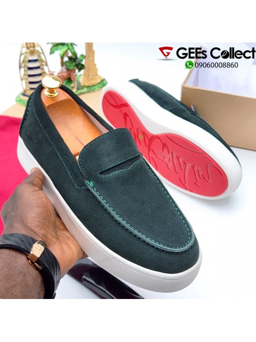 SUEDE PENNY CASUAL LOAFER - GREEN