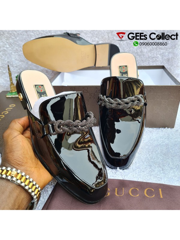 Patent Gucci Half Shoe