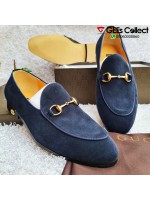 Blue Gucci Horsebit Shoe