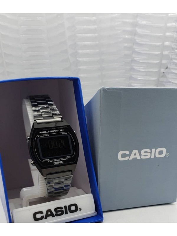 casio black chain watch
