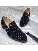Versace Suede Big Sole Quality Shoe - Black