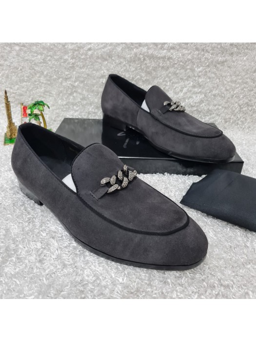 Zanotti Suede Quality Shoe - Black